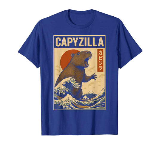 Capybara Kaiju Art Funny Men Kids Capyzilla Birthday T-Shirt