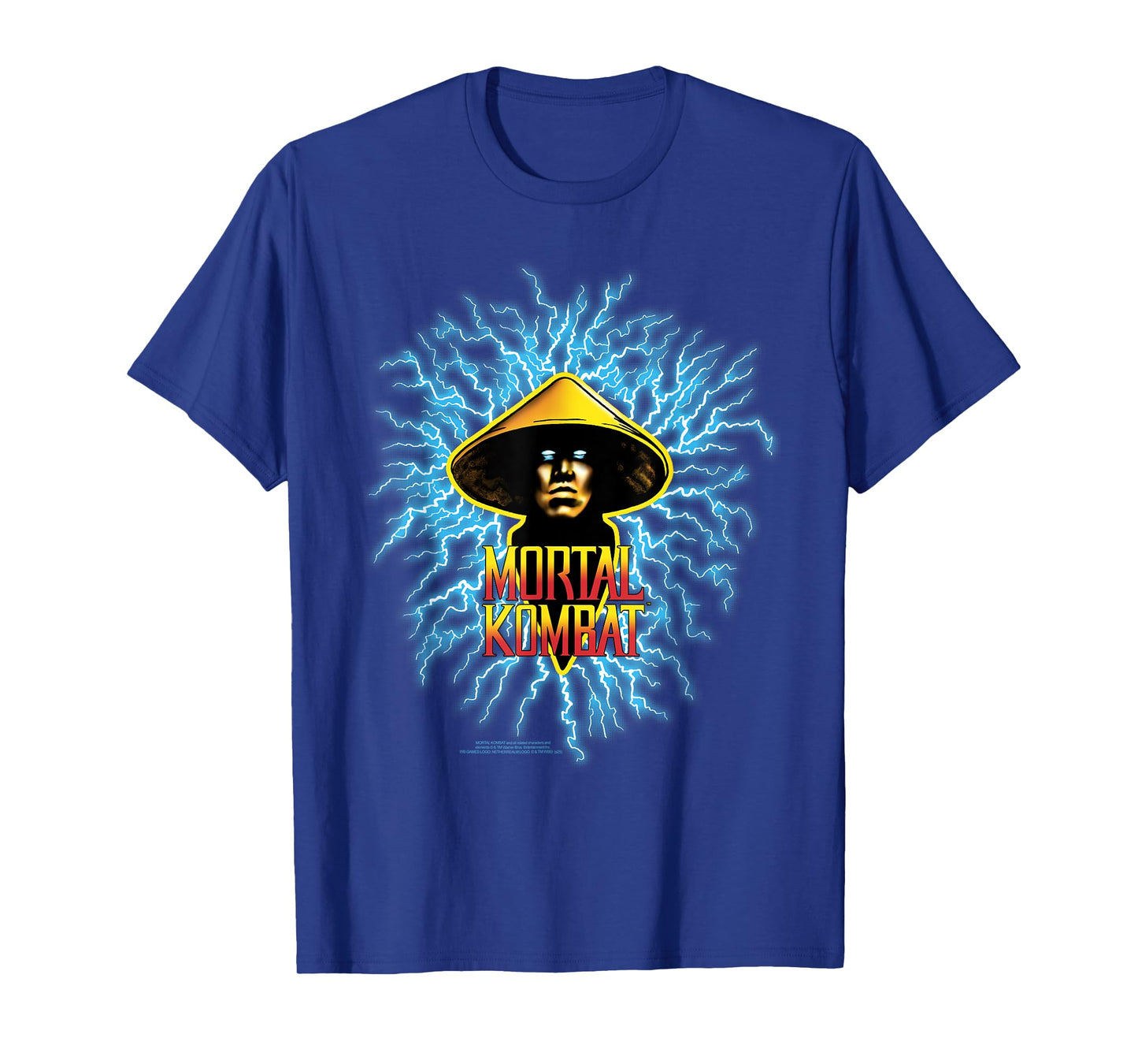 Mortal Kombat Raiden with Lightning and Logo Video Game T-Shirt