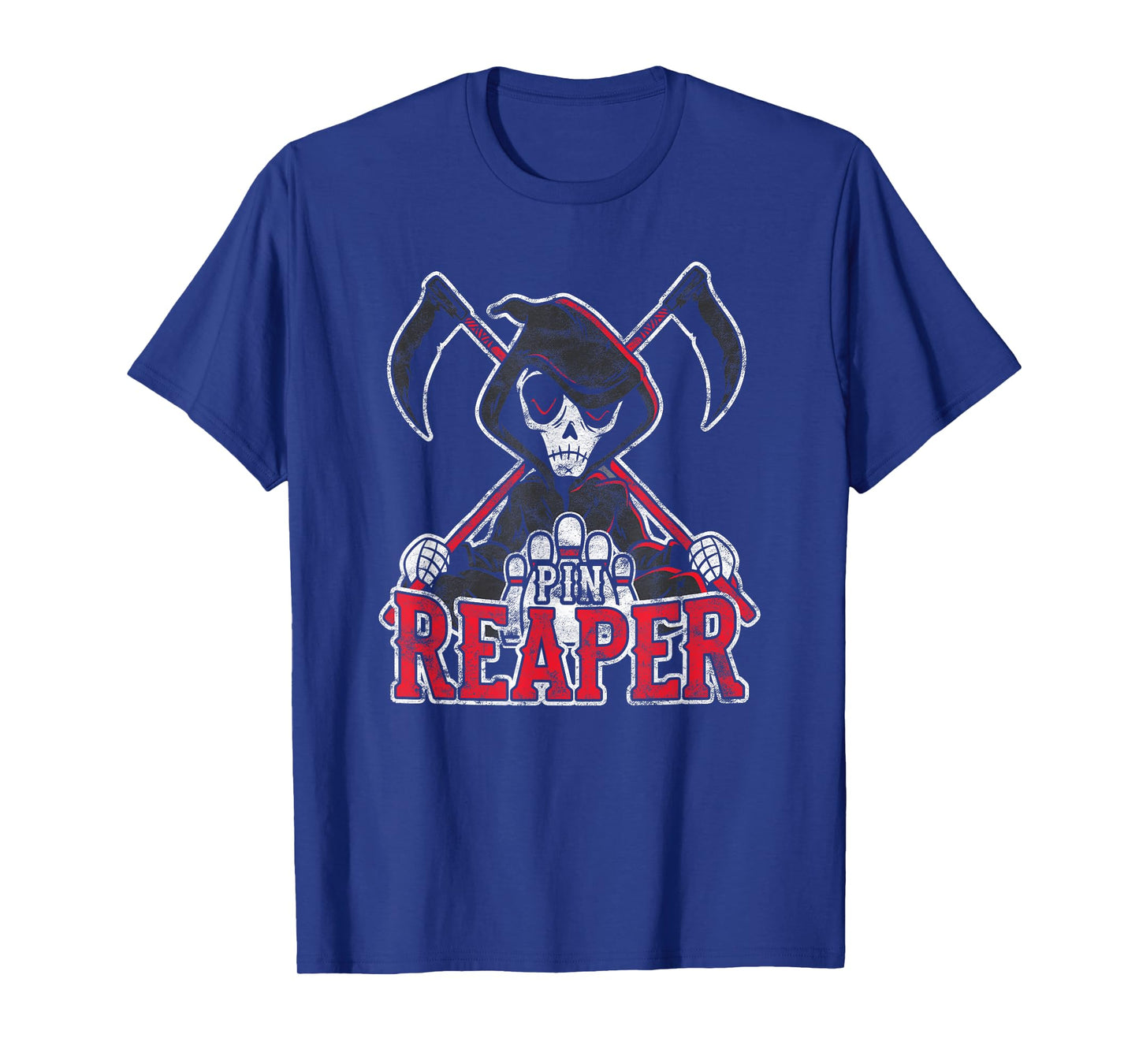 Grim Reaper Pin Reaper Bowling Halloween T-Shirt