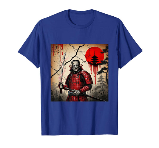 Stitched Samurai Monster Dark Japanese Warrior Art T-Shirt