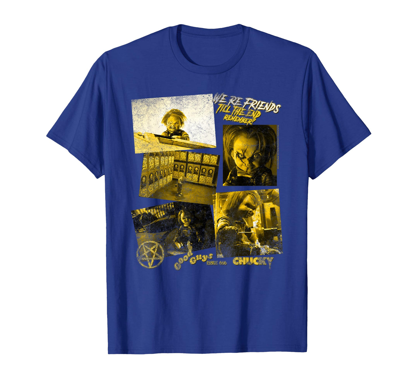 Chucky Golden Horror Panels Retro T-Shirt