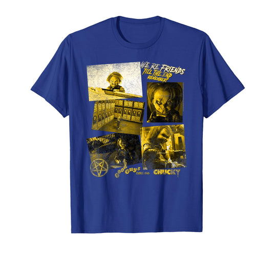 Chucky Golden Horror Panels Retro T-Shirt