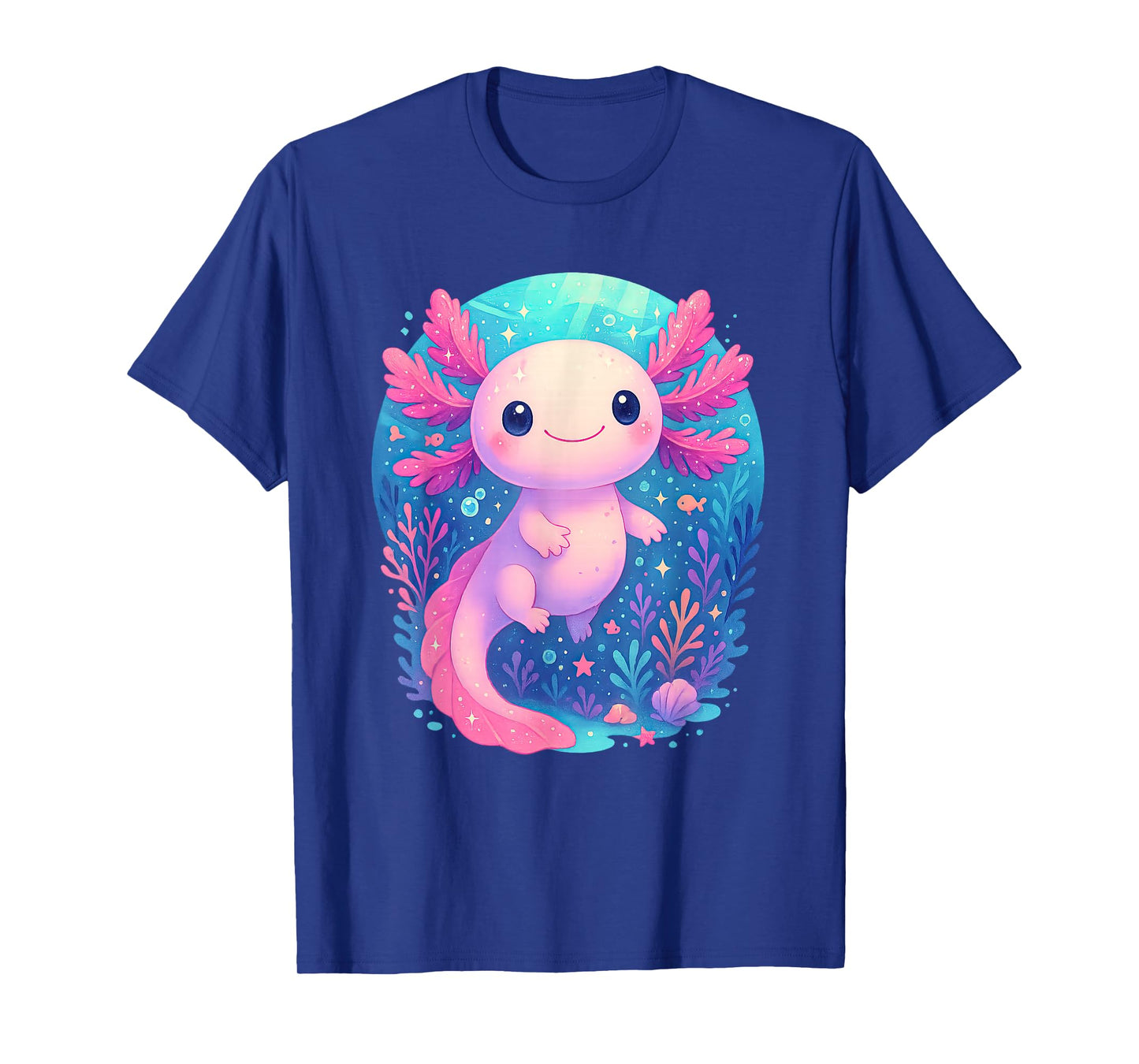 Cute Pastel Axolotl Underwater Ocean Animal T-Shirt