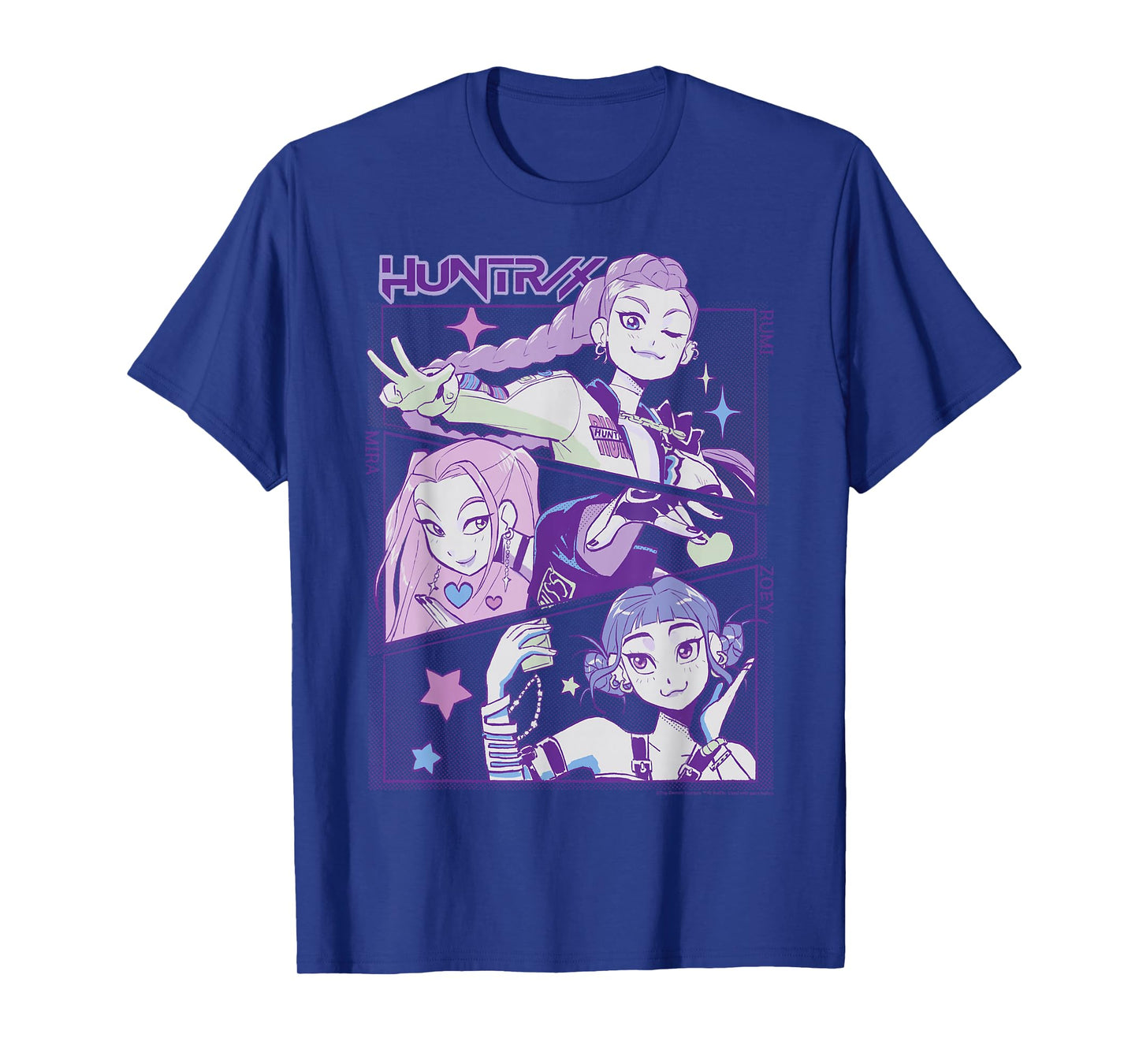 Kpop Demon Hunters Halloween Huntrix Cute Animated Panels T-Shirt