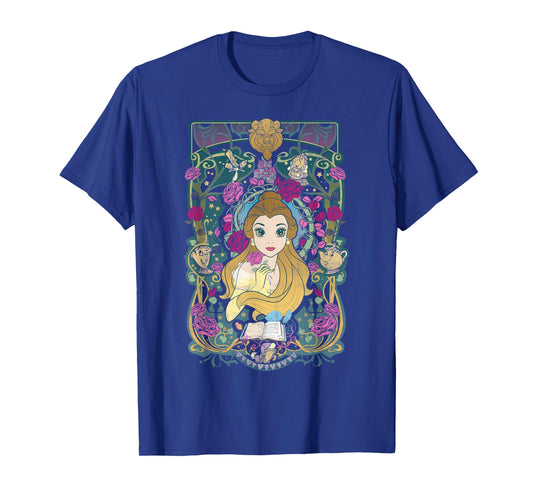 Disney Beauty and The Beast Belle Surrounded Graphic T-Shirt T-Shirt