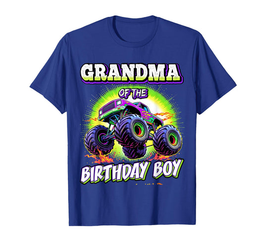 Grandma of the Birthday Boy Monster Truck Birthday Party T-Shirt