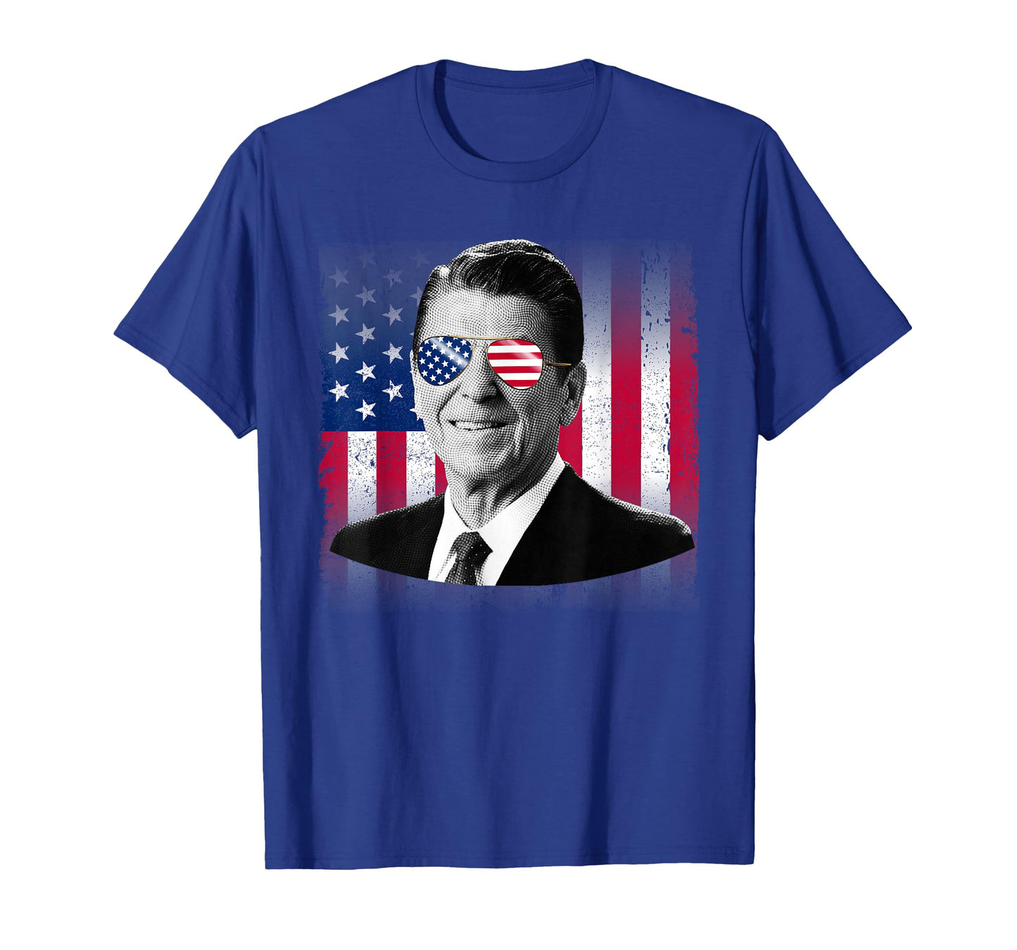 President Reagan USA Flag Patriotic American 4th of July T-Shirt