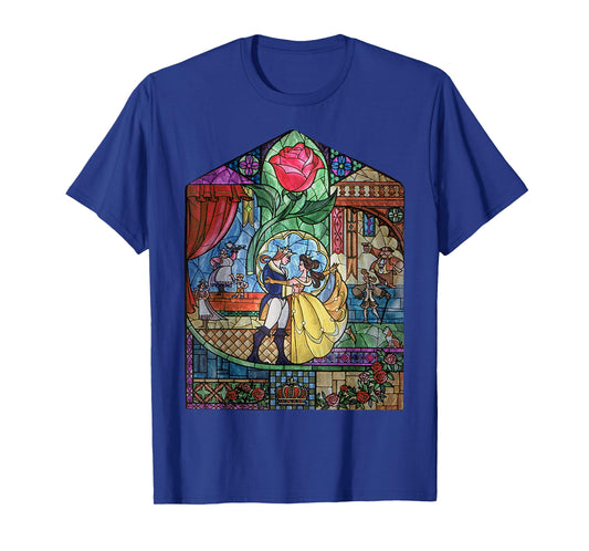 Disney Beauty and the Beast Enchanted Stained Glass Window T-Shirt