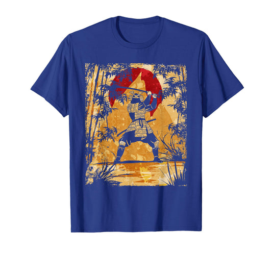 Samurai Japanese Art Vintage Fighter Retro T-Shirt