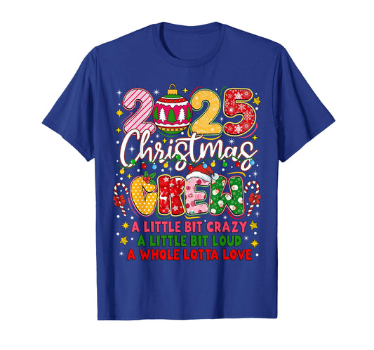 Christmas Crew 2025 Family Matching Outfit Xmas Squad Santa T-Shirt