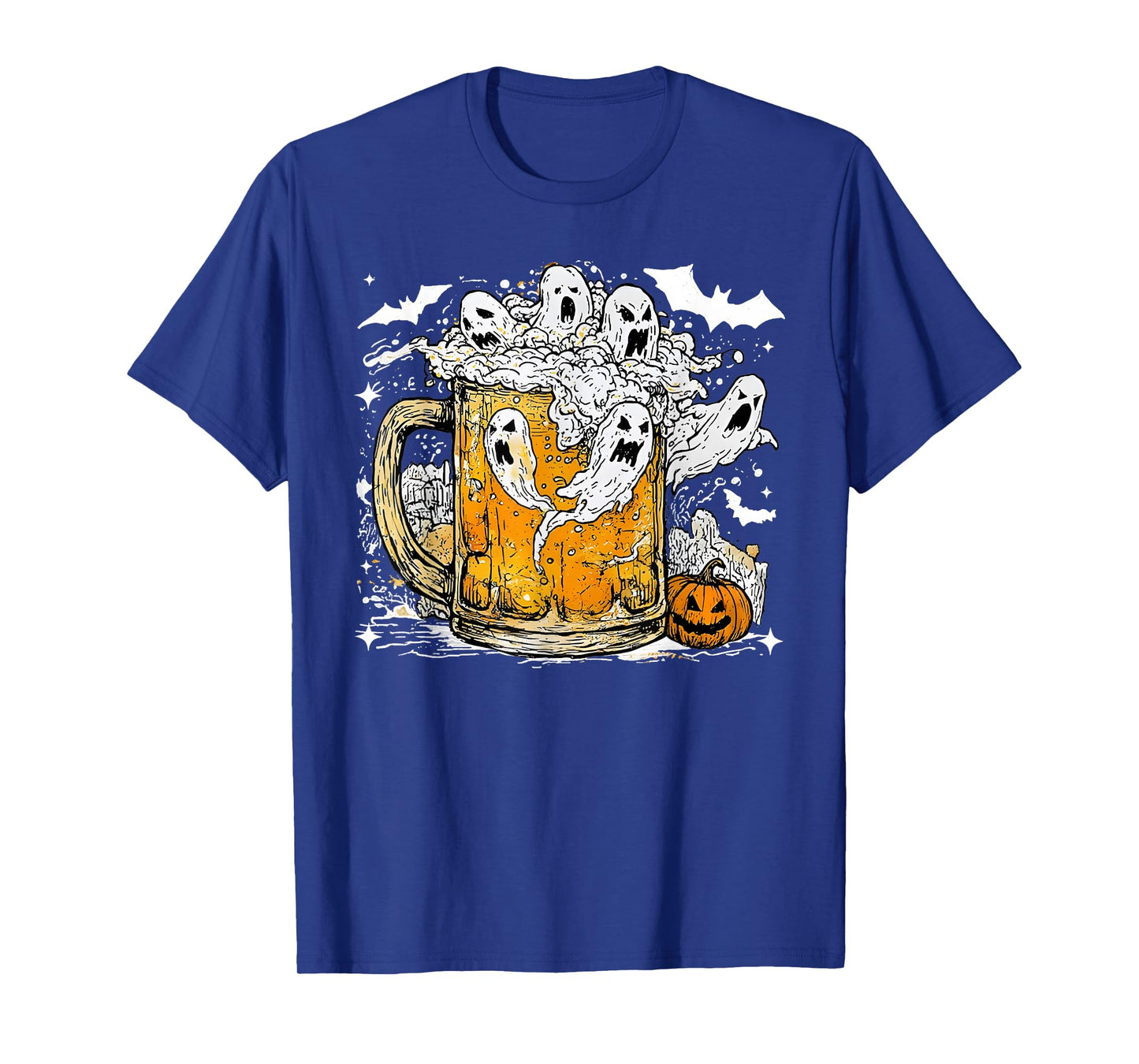 Ghost Beer Halloween Funny Costume Men Women T-Shirt
