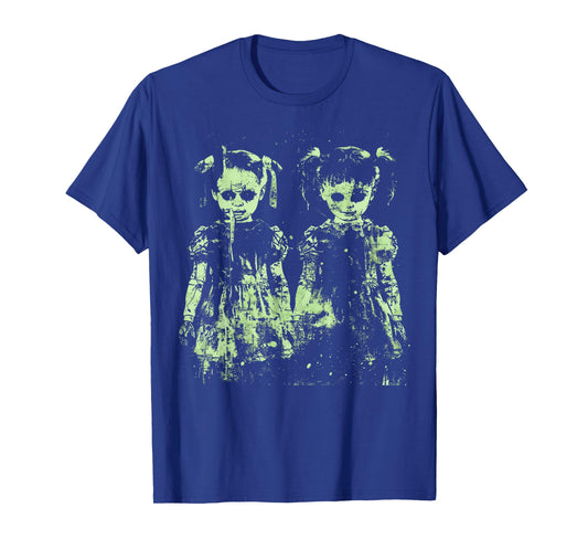 Horror Doll Creepy Cute Haunted Green Pastel Goth Alt Scary T-Shirt
