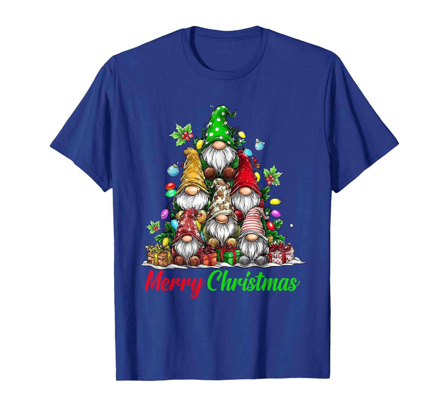 Gnomes Christmas Tree Pajamas Funny Gnome Holiday Xmas T-Shirt