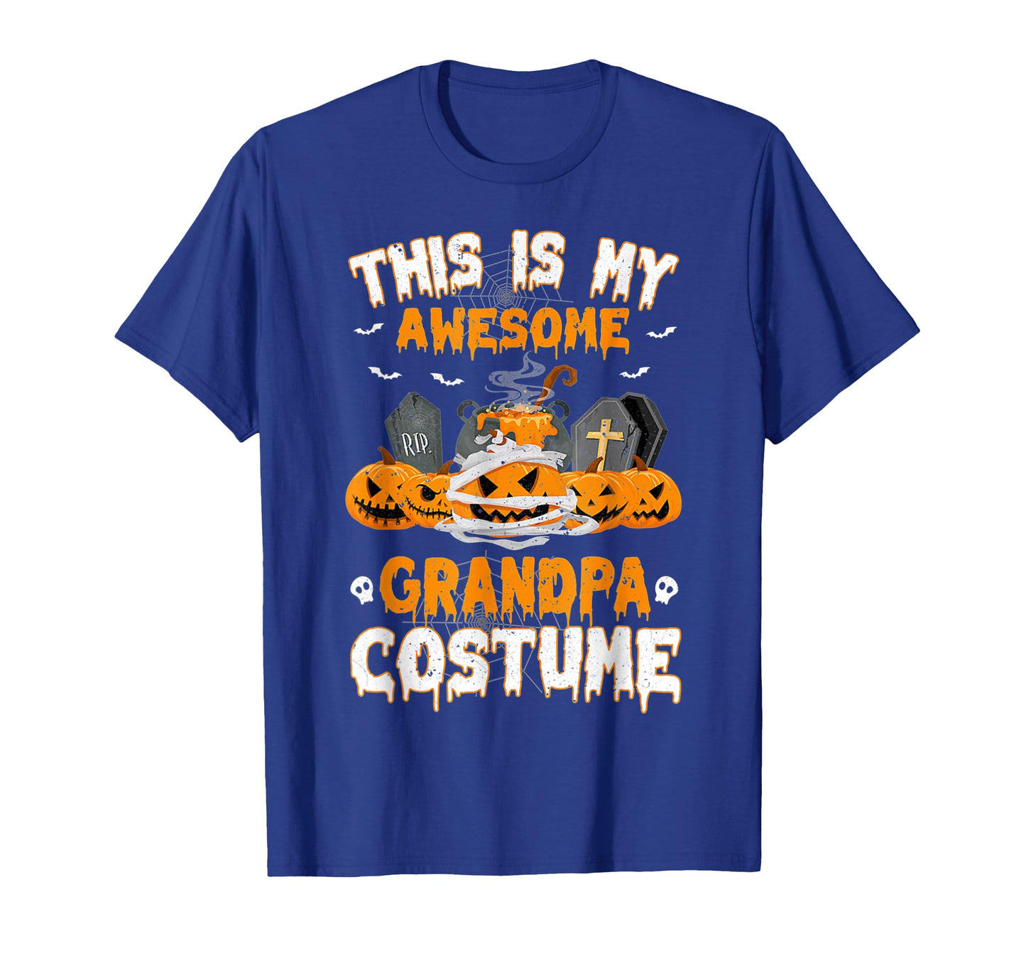 This Is My Awesome Grandpa Costume Scary Pumpkin Halloween T-Shirt