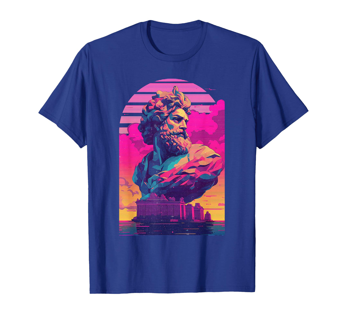 Zeus Jupiter Vaporwave Aesthetic Greek God Retrowave Graphic T-Shirt