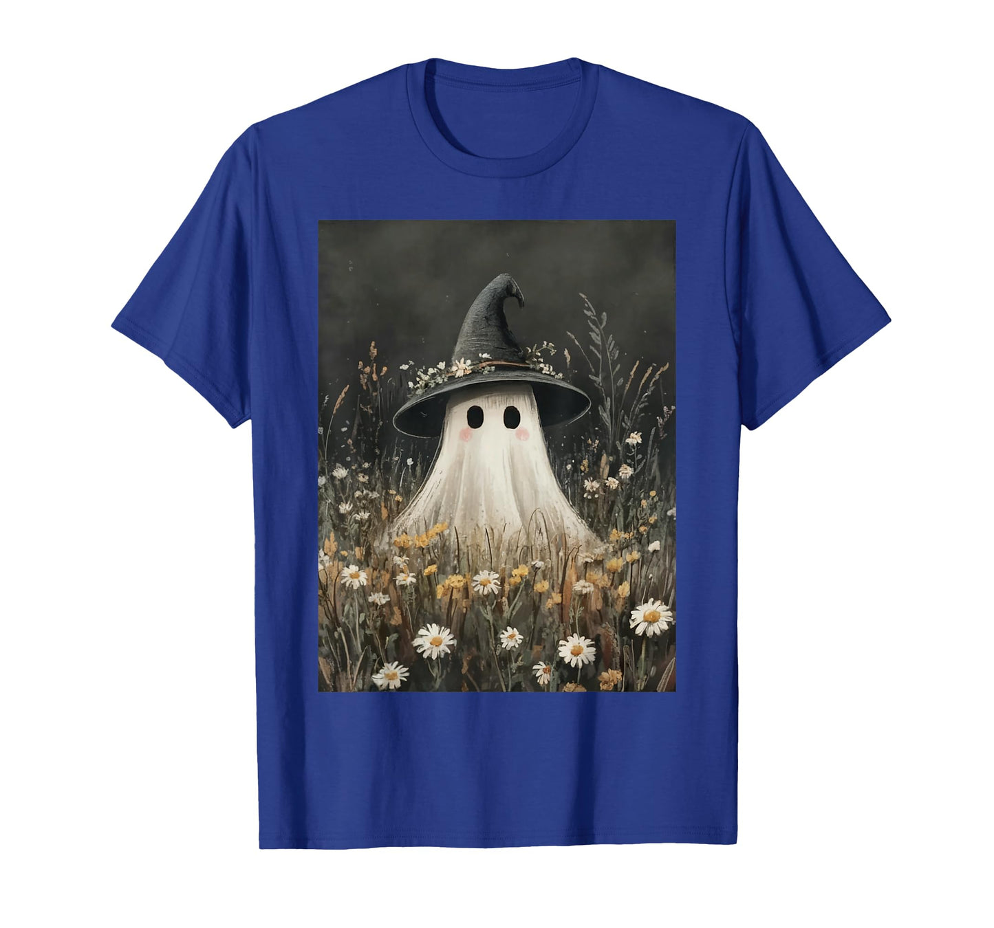 Witch Ghost in The Flower Forest Halloween Spooky Season T-Shirt