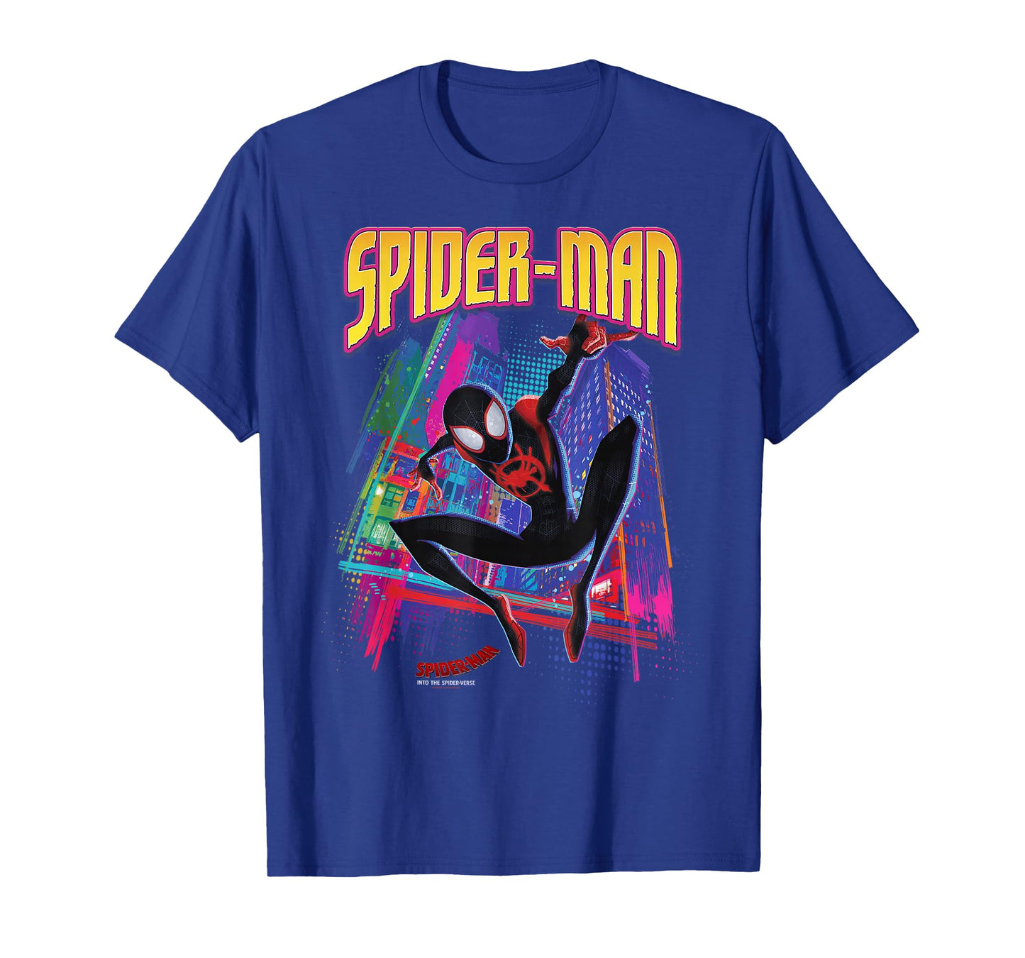 Marvel Into The Spider-Verse Neon Skyline T-Shirt