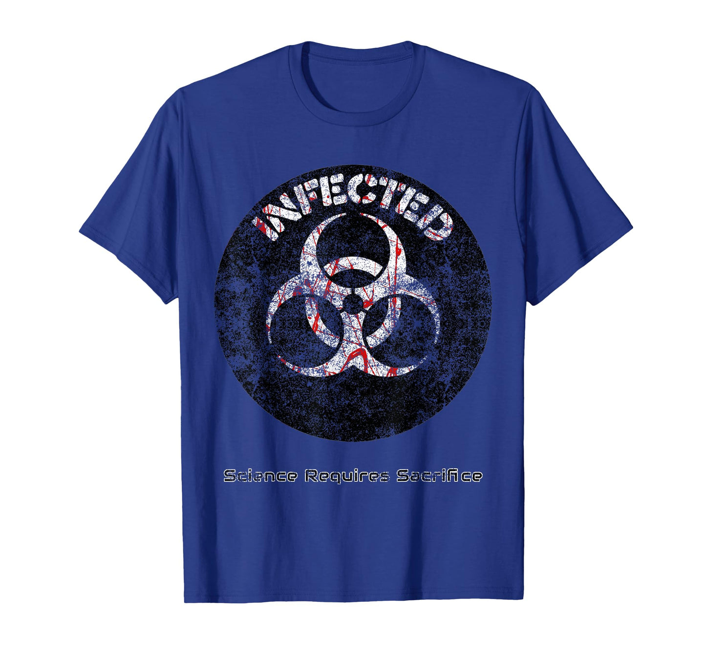 Infected Doomsday Halloween Zombie Biohazard Science party T-Shirt