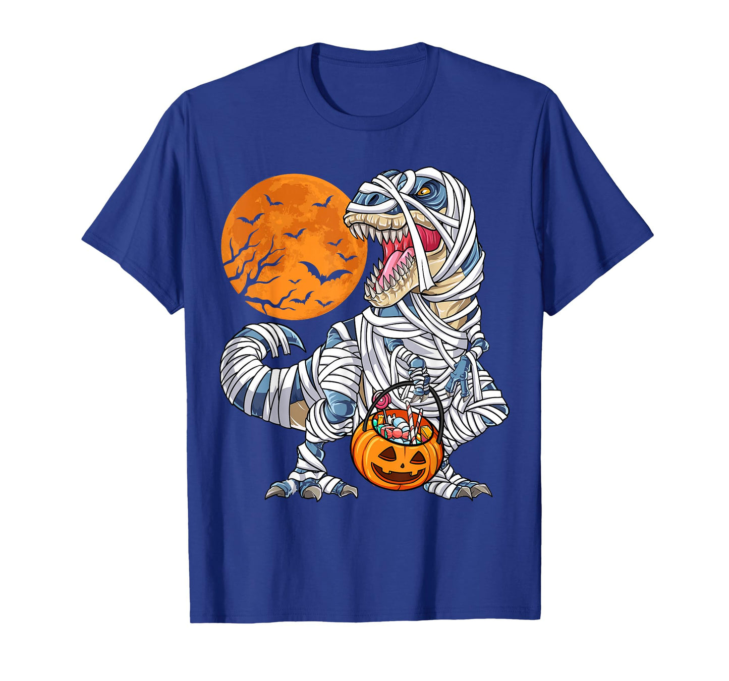 Halloween Shirts for Boys Men Dinosaur T rex Mummy Pumpkin T-Shirt