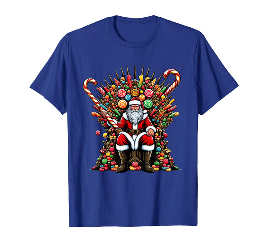 Candy Santa on a Festive Throne - Christmas Game Of Candy T-Shirt