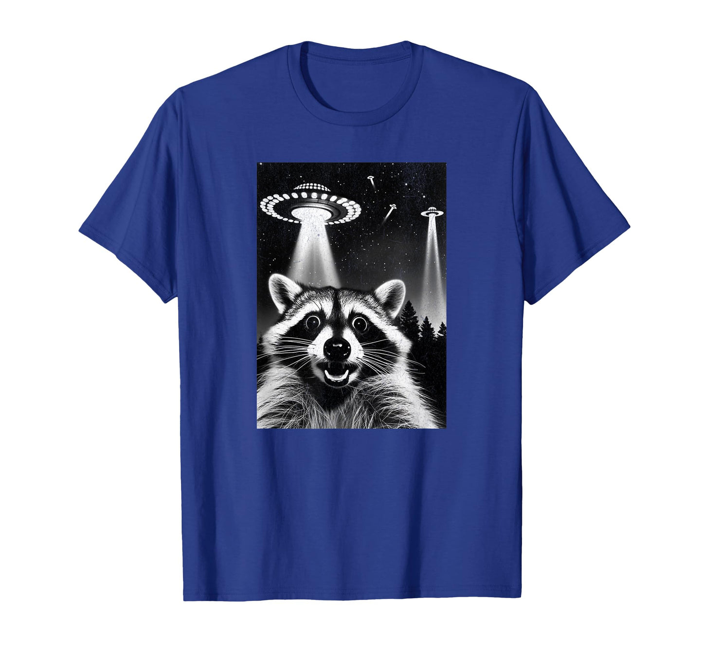 Raccoon UFO | Funny Invasion Meme Alien Raccoon UFO Selfie T-Shirt