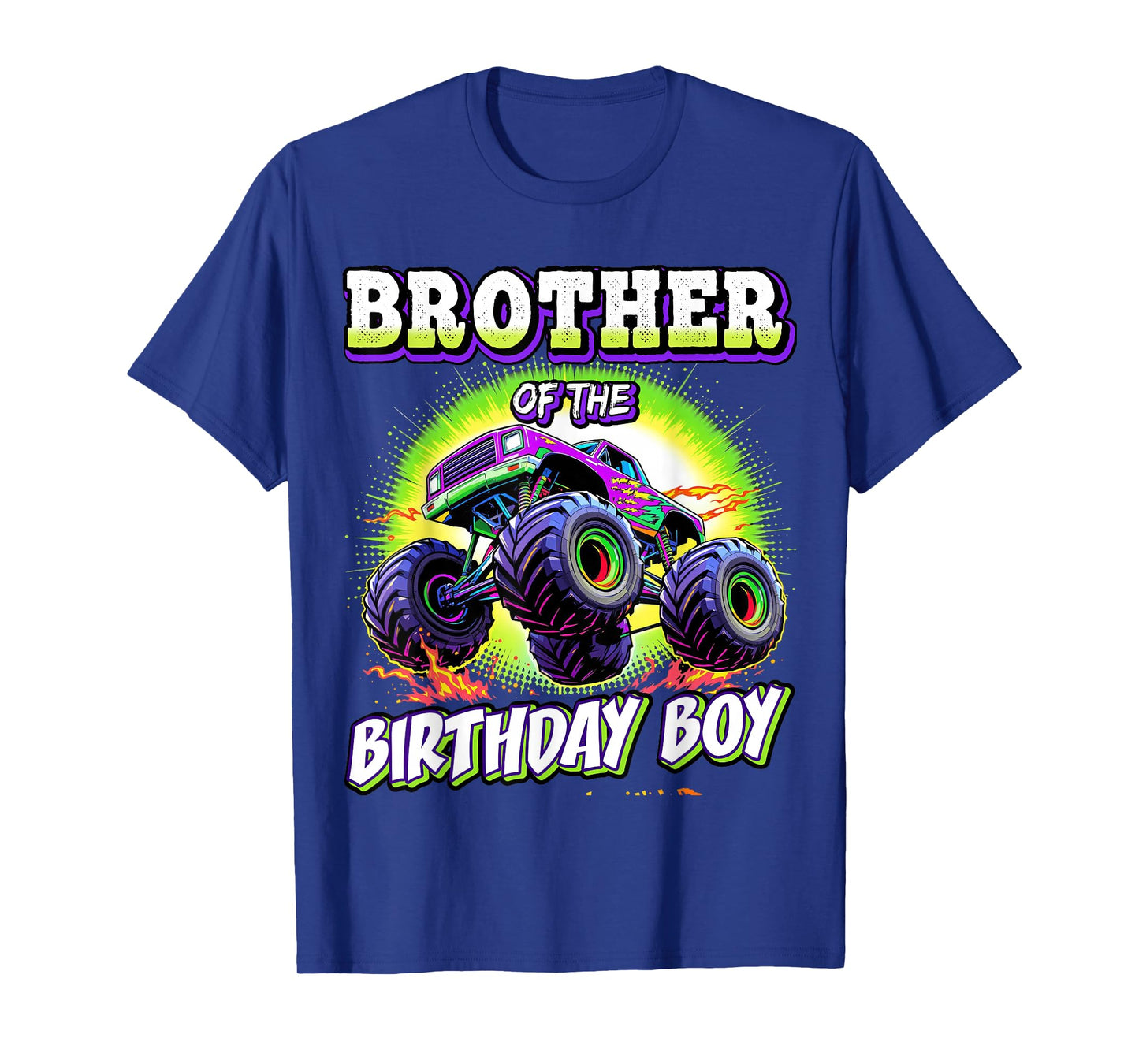 Brother of the Birthday Boy Monster Truck Birthday T-Shirt