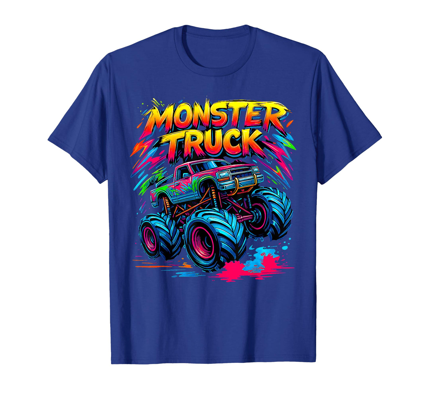 Monster Truck Retro Colorful Graffiti s Youth Adults T-Shirt