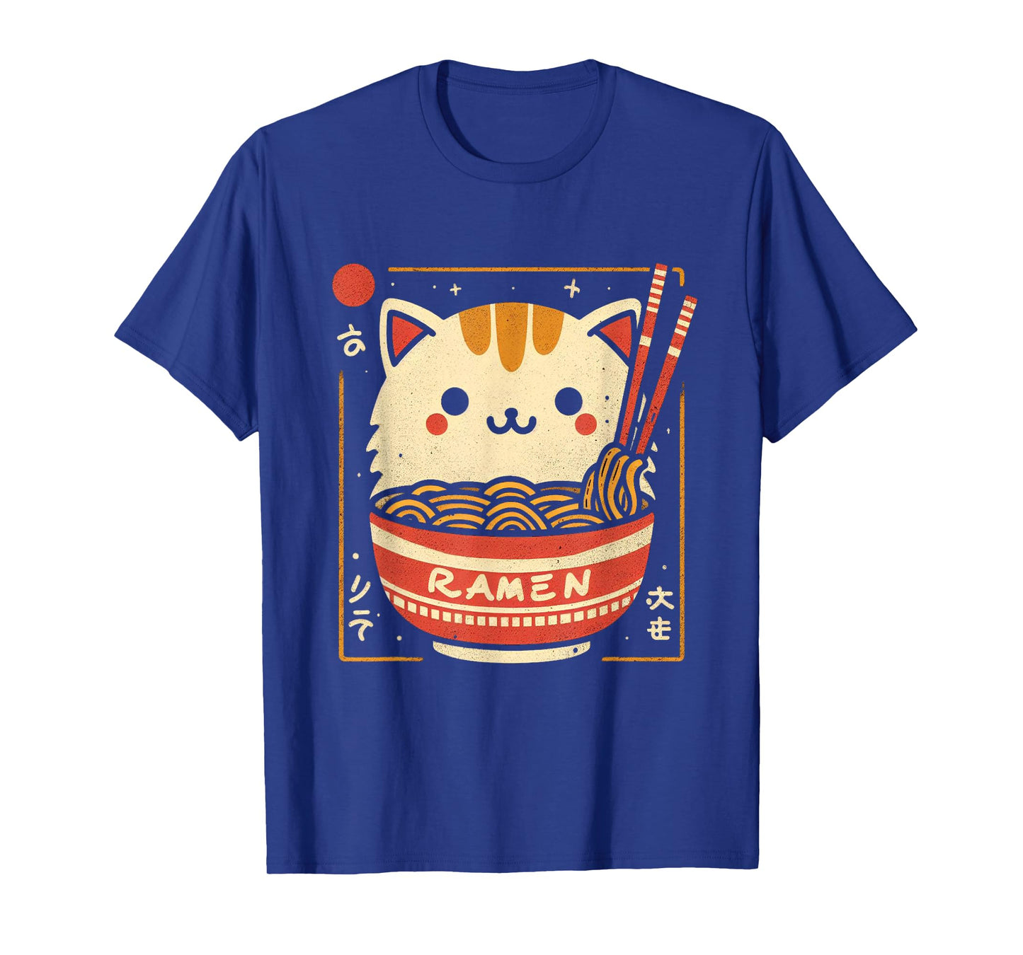 Ramen Cat Kawaii Neko Japanese Noodles Aesthetic Otaku Lover T-Shirt