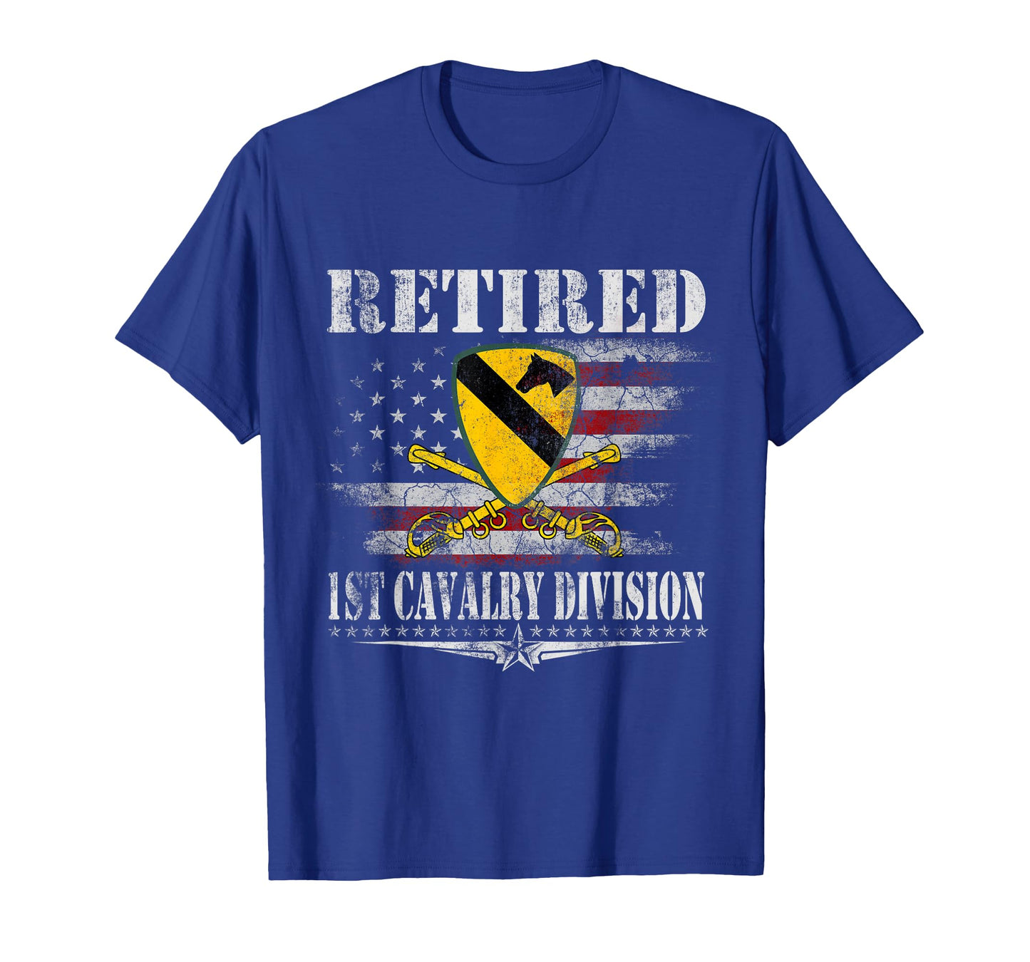 Retired 1st Cavalry Division Veteran Patriotic Veterans Day T-Shirt
