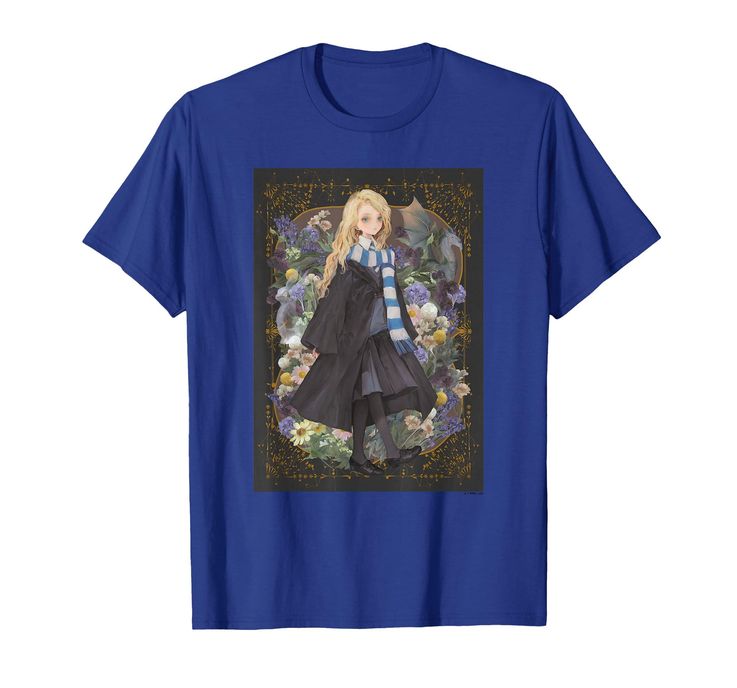 Harry Potter Deathly Hallows 2 Luna Lovegood Floral Portrait T-Shirt