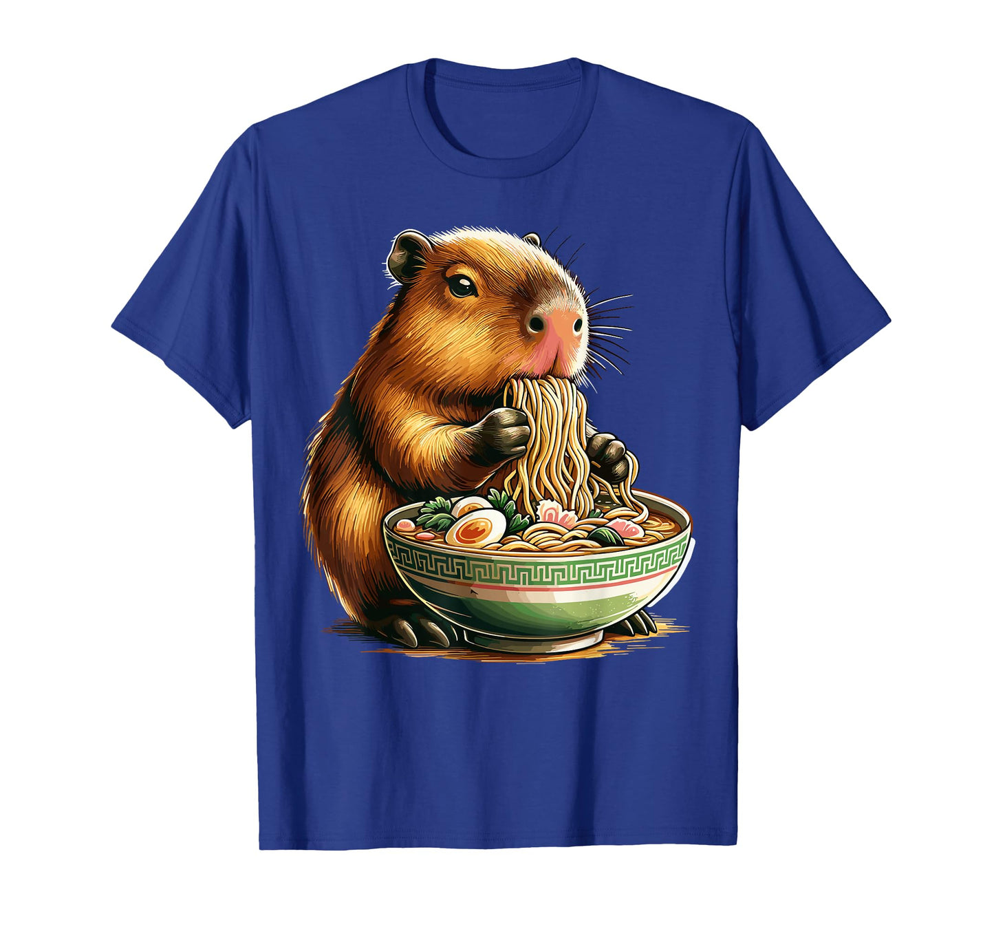 Capybara Eating Japanese Ramen Kawaii Capybara T-Shirt
