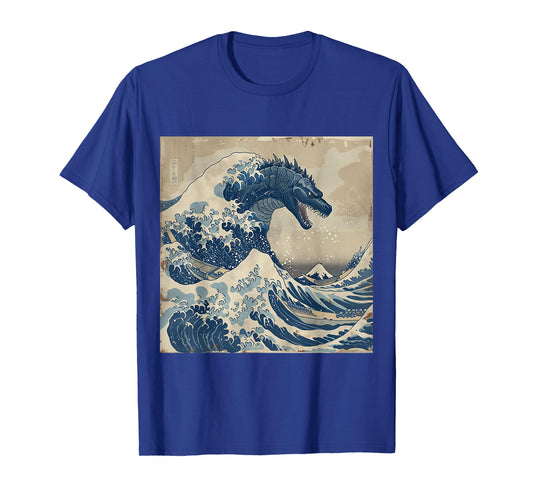 Japanese Kaiju In Hokusai Great Wave off Kanagawa T-Shirt
