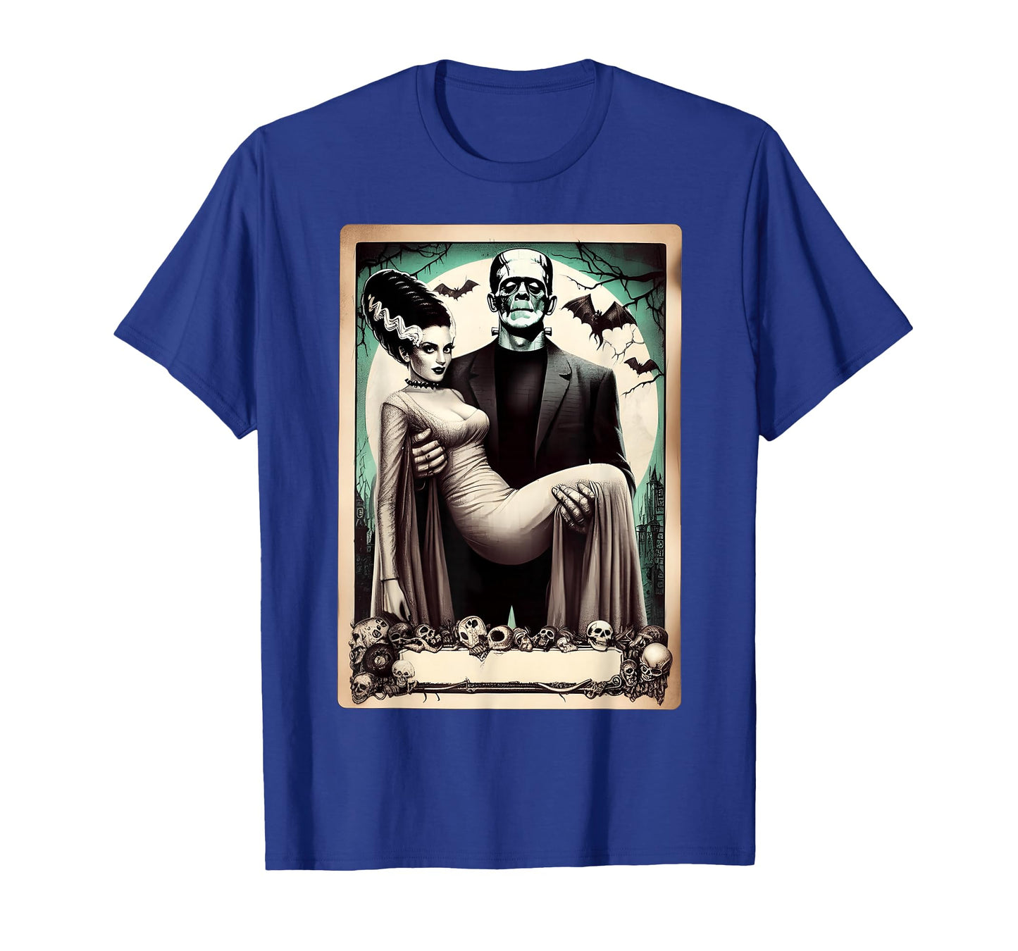 The Monster Frankenstein And Bride The Lovers Tarot Card T-Shirt