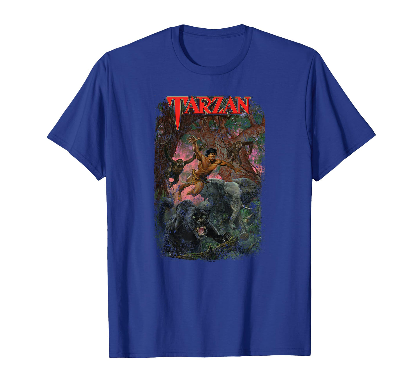 Tarzan Leaping Animal Illustration Father's Day T-Shirt