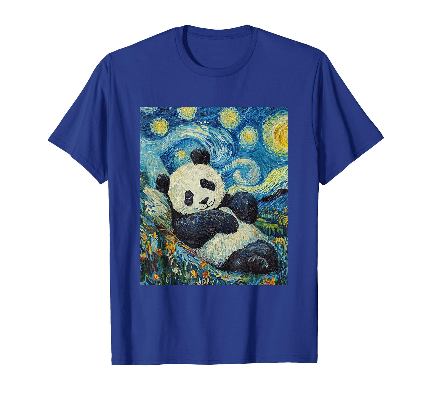 Cute Panda Bear - Van Gogh Style - Starry Night Graphic T-Shirt