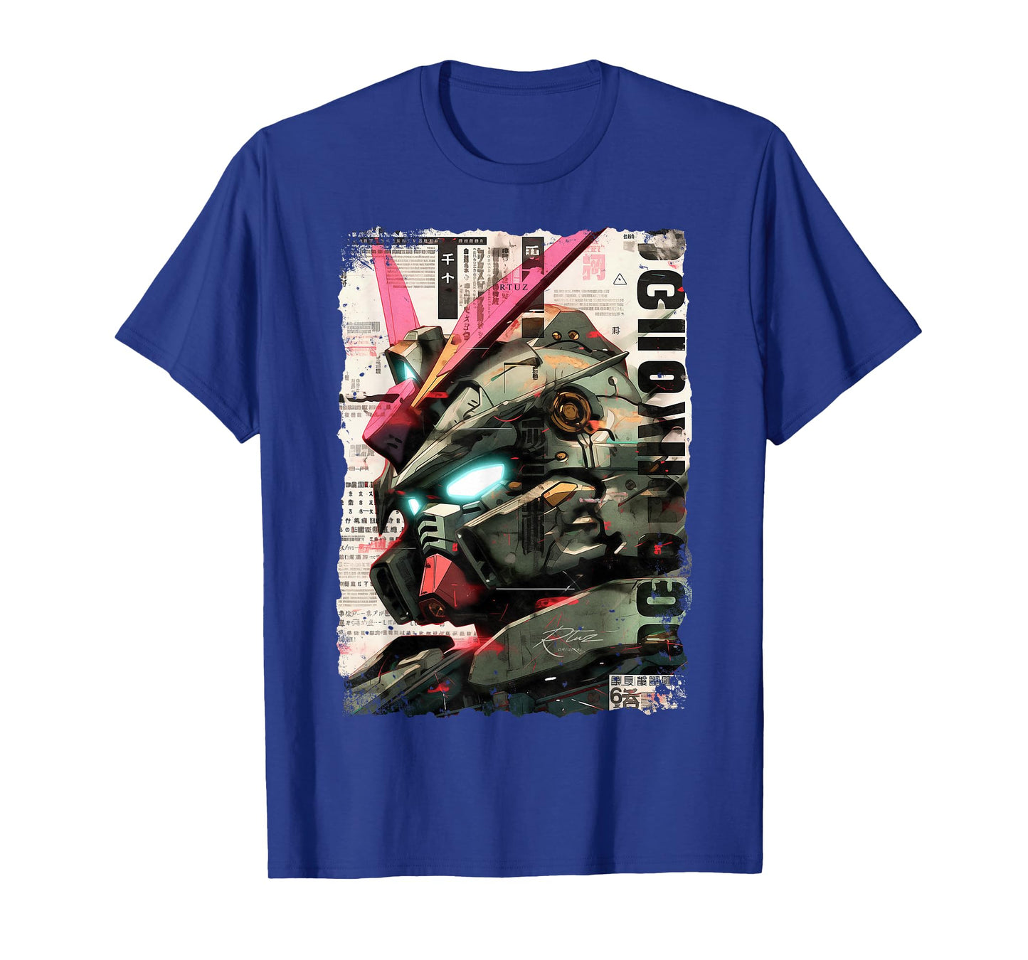 Cyberpunk Japanese cyborg futuristic robot T-Shirt, Small