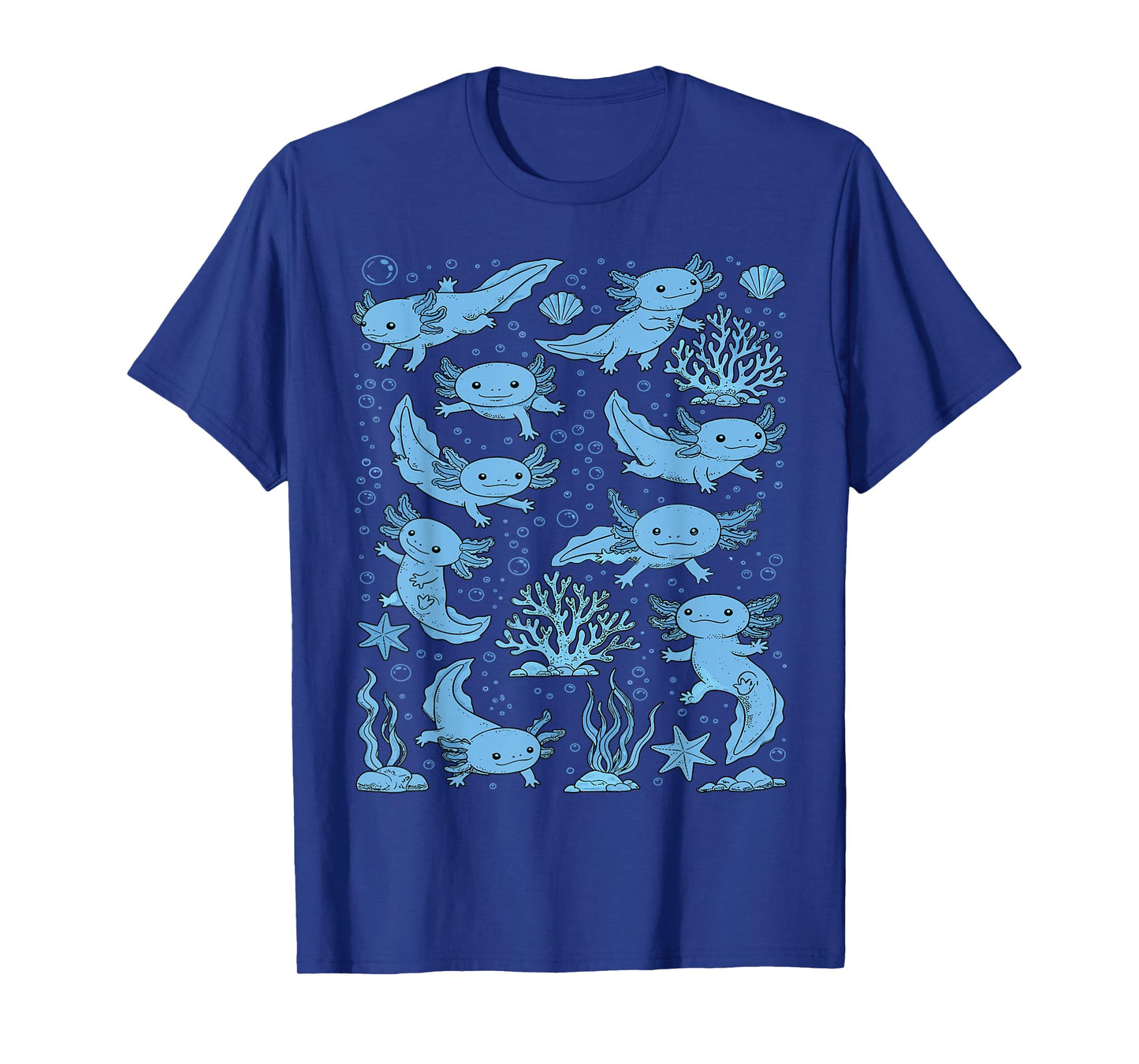 Kawaii Axolotl Underwater Sea Life Ocean T-Shirt