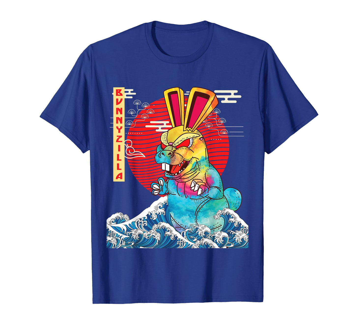 BunnyZilla Vintage Funny Cute Rabbit Art Japanese Sunset T-Shirt