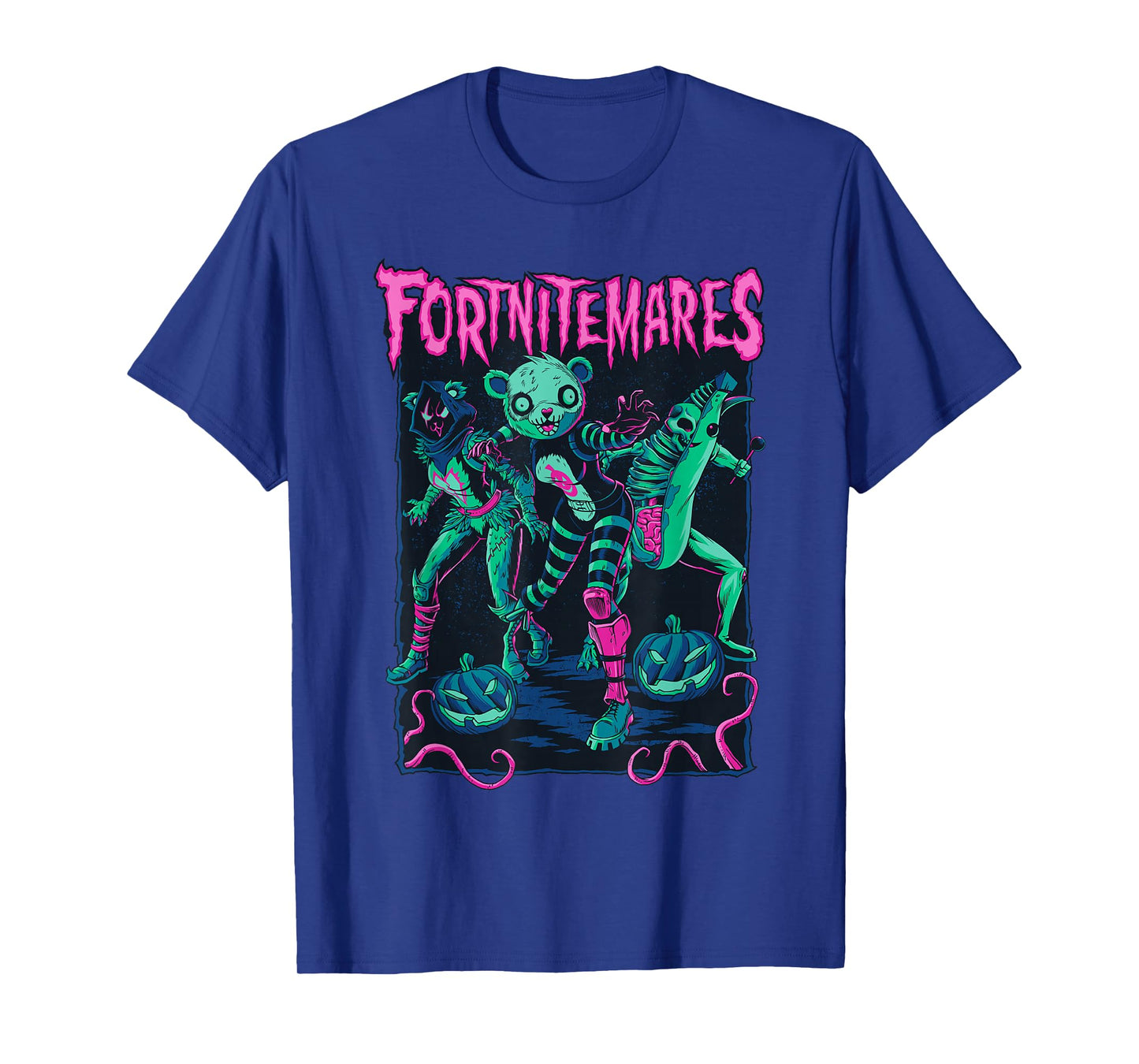 Fortnite Halloween Fortnitemares Retro Creepy Group Poster T-Shirt