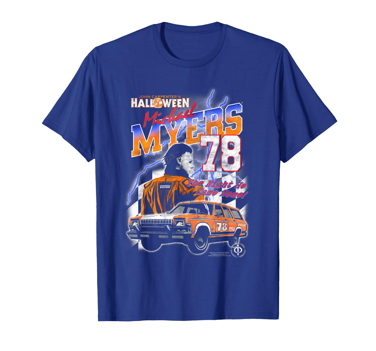Halloween Haddonfield Racing Michael Myers 78 Horror Movie T-Shirt
