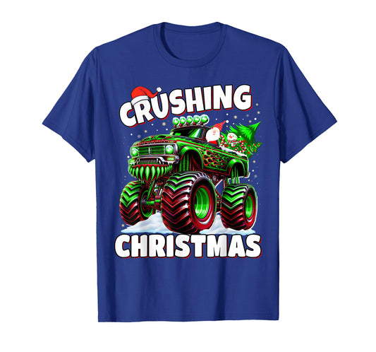 Crushing Christmas Truck for Boys Kids Holiday T-Shirt