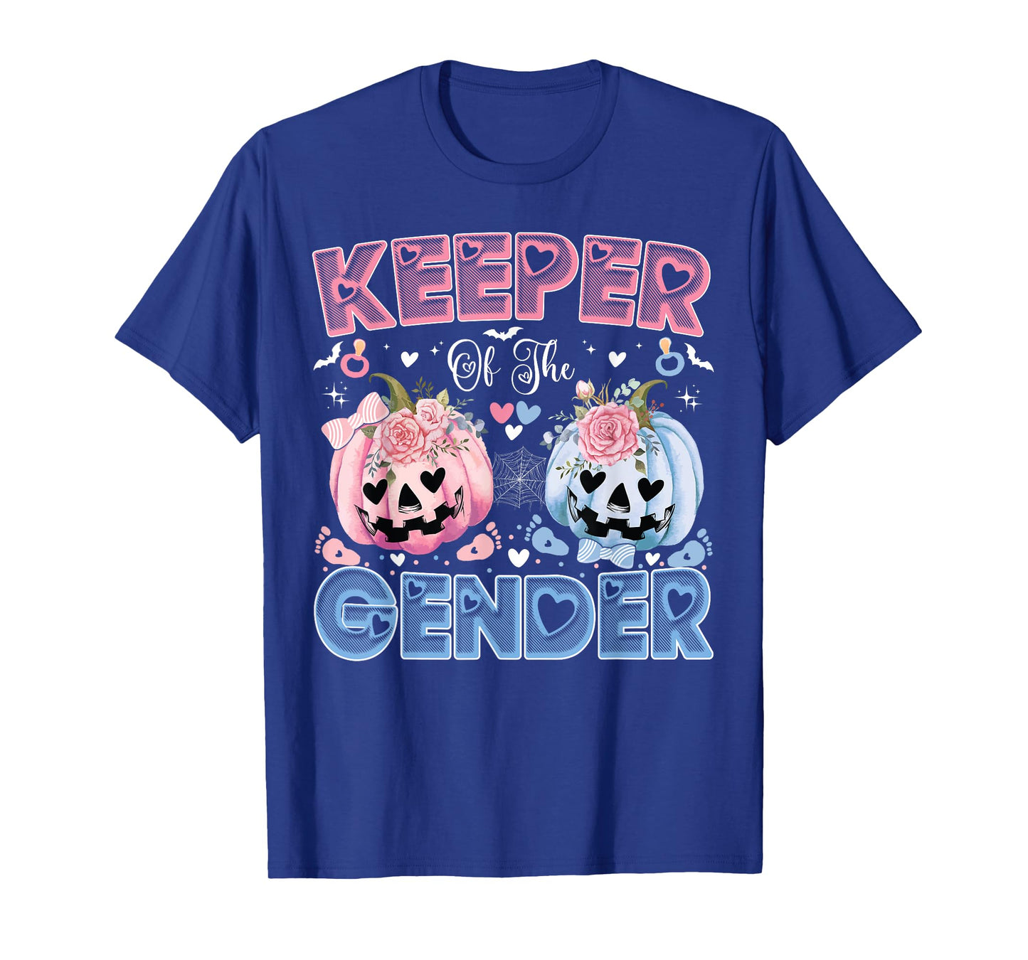Keeper Of The Gender Pumpkin Halloween Baby Gender Reveal T-Shirt