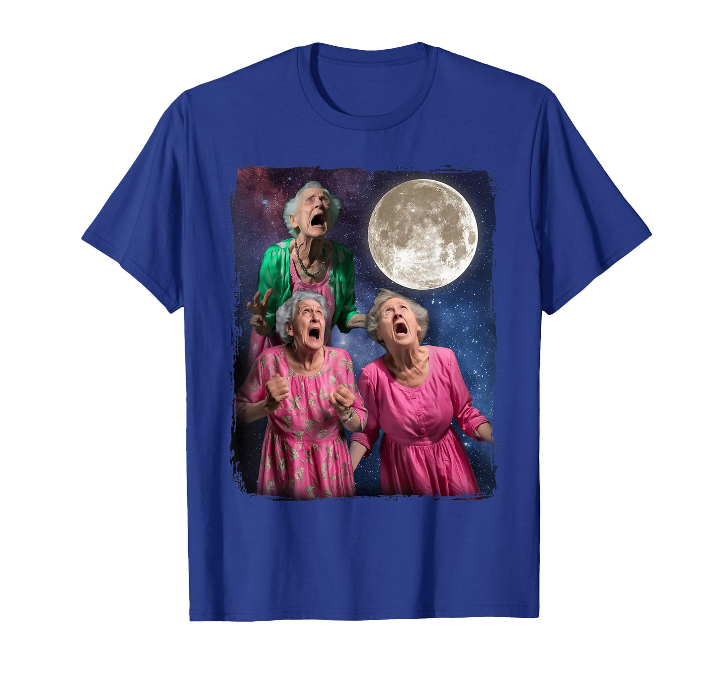 Oma Howls Den Mond an DREI Granny Moon T-Shirt