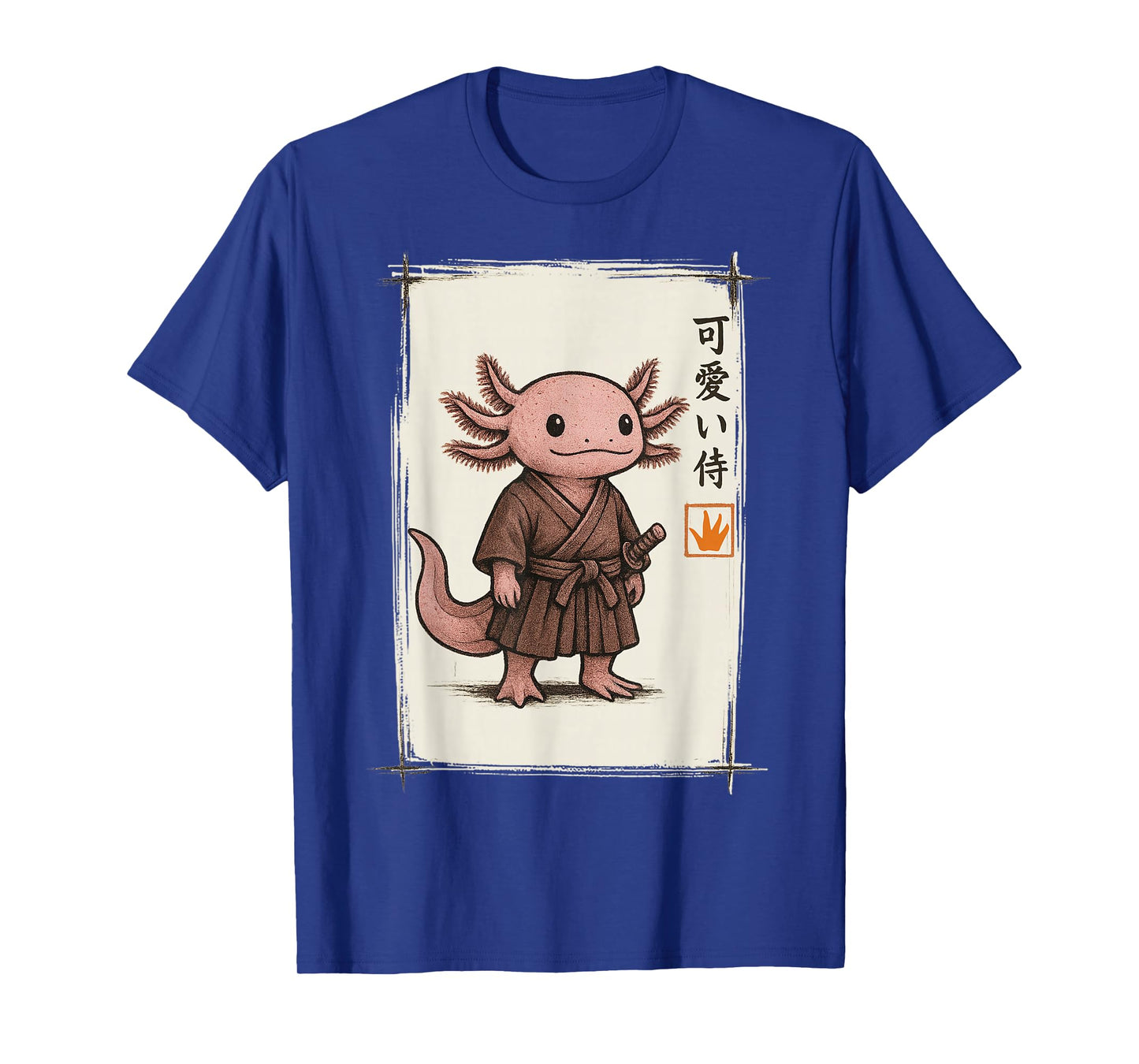 Samurai Axolotl Japanese Art Anime Funny Gifts Men Women Kid T-Shirt