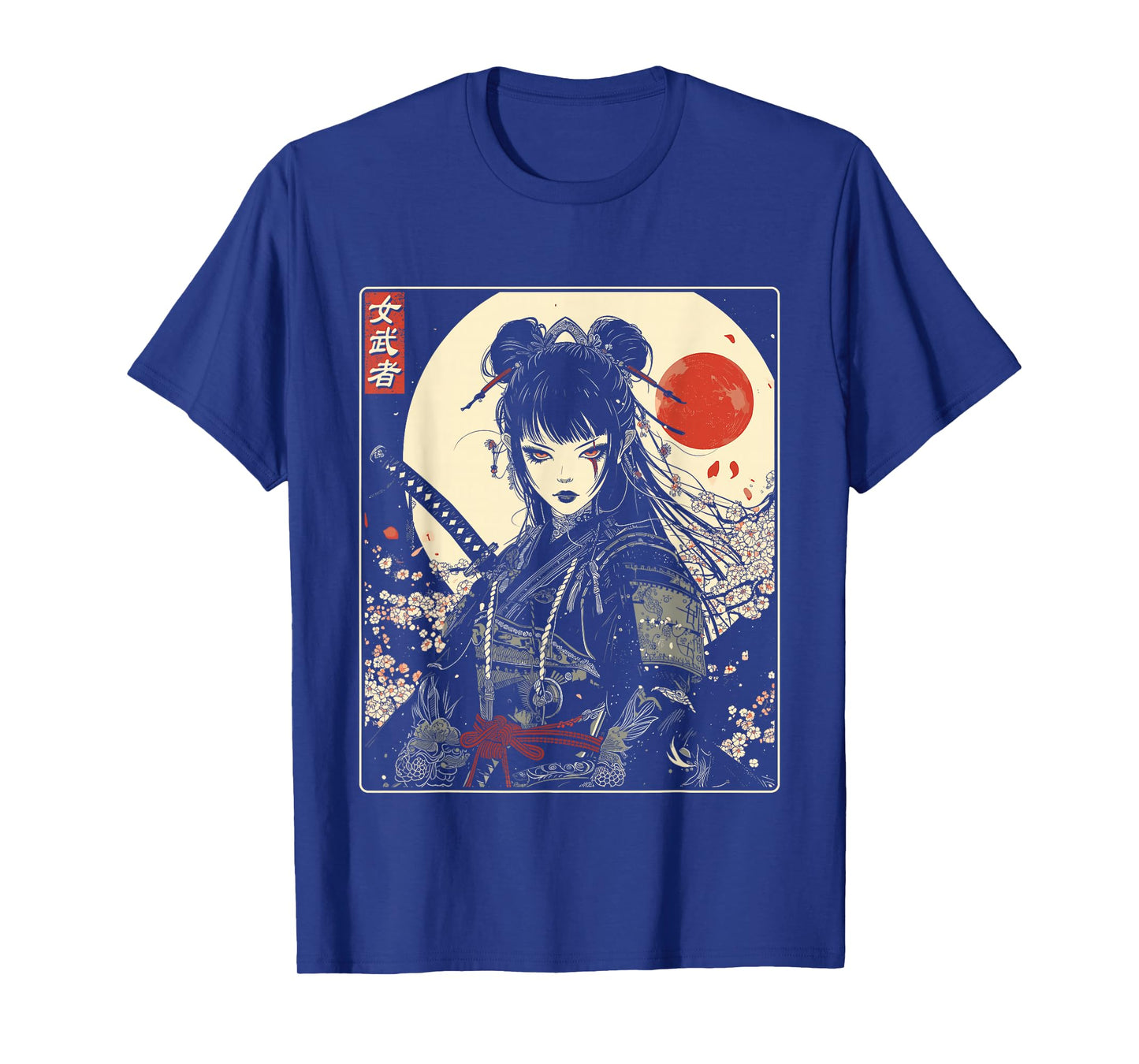 Japanese Gothic Samurai Art Woman With Katana Sword T-Shirt