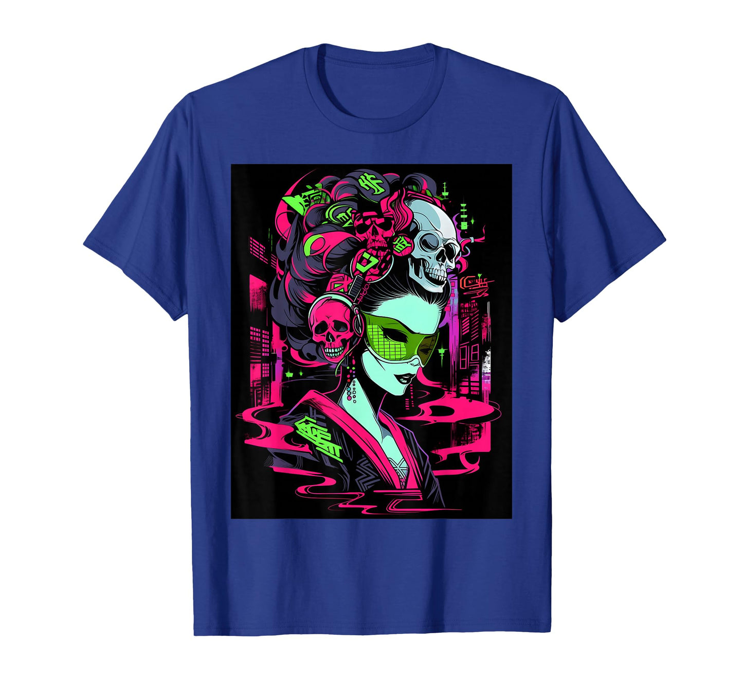 Fashion-Forward Trendy Graphic: Design Showcases a Skull T-Shirt