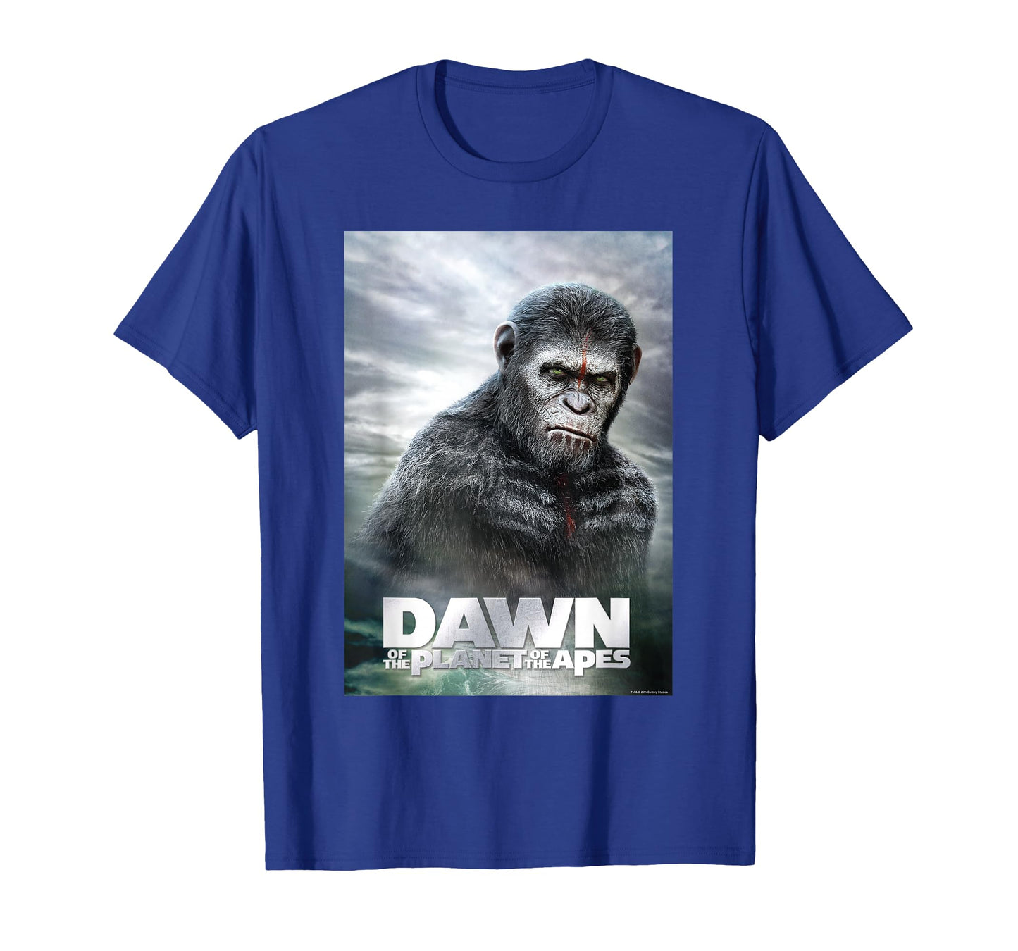 Dawn of The Planet of The Apes Caesar in Paint Movie Poster T-Shirt