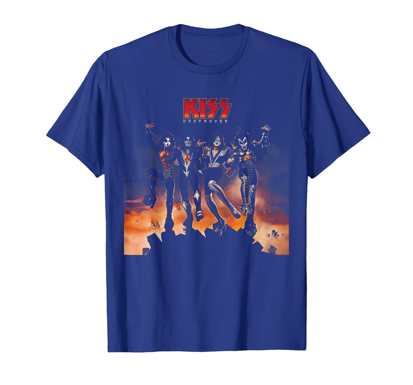 KISS Men's Classic Fit Black Destroyer T-Shirt, Small