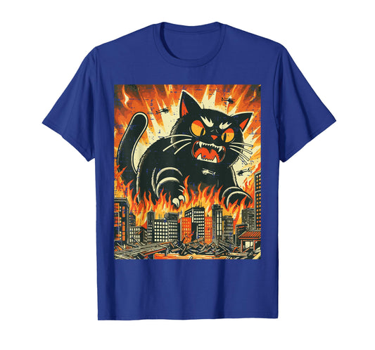 Japanese Cat Monster Funny Catzilla Pet Women Girls Kids Men T-Shirt