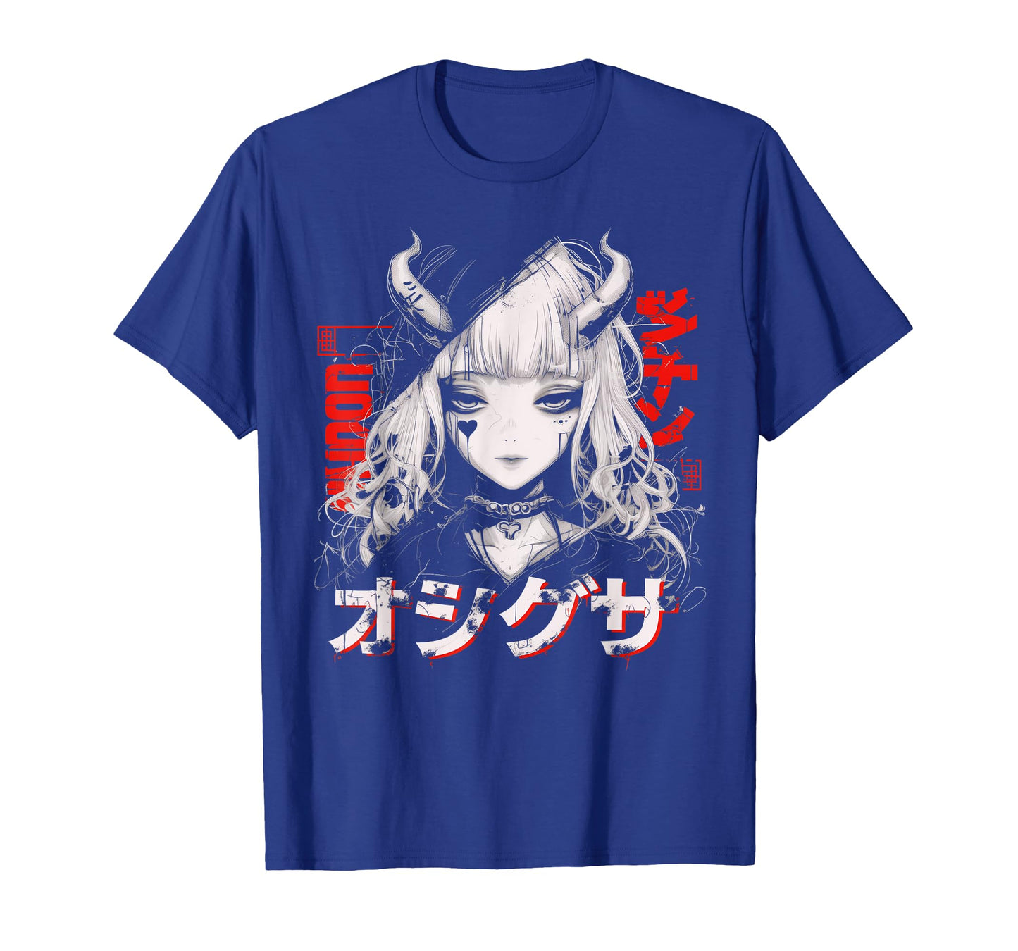 Anime Goth Grunge Demon Girl Waifu Horror Alt Aesthetic T-Shirt